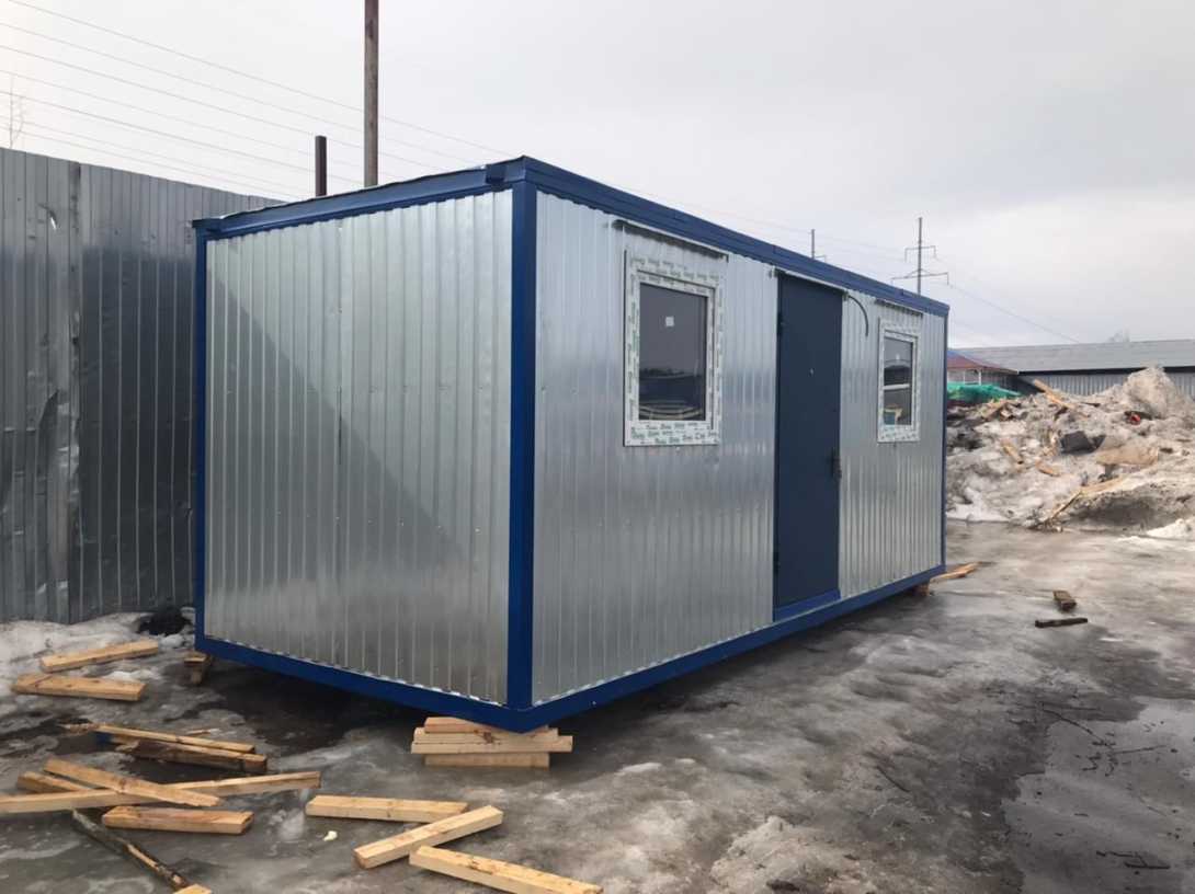 Прорабская бытовка (ДВП), 2 окна 600×900